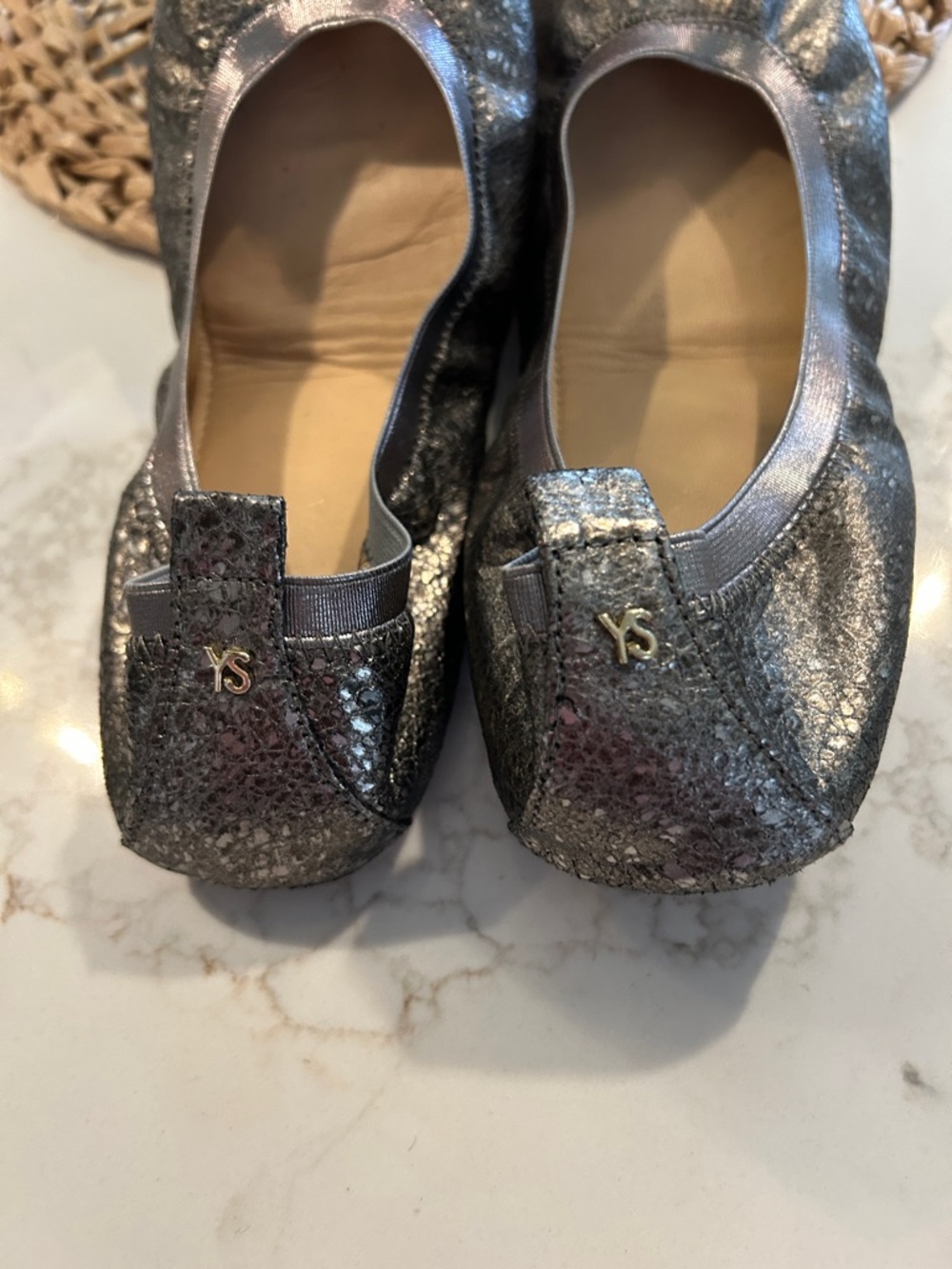 Yosi samra silver/pewter ballet flats 8 - Picture 2 of 3